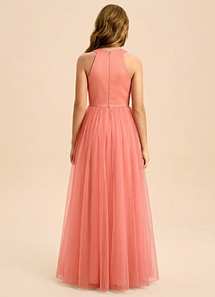 Azazie Freya Junior Formal Linia A Marszczony Siatka Długość podłogi Młodsza druhna Sukienka image2