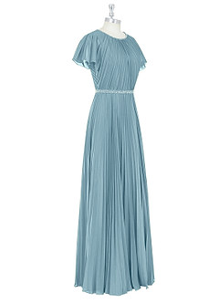 Azazie Kara Abiti da damigella modesti Abito A-Line Plissettato Chiffon Floor-Length image9