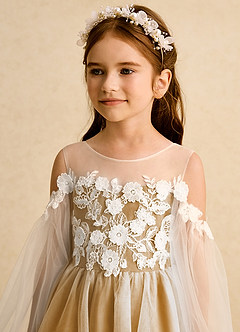 Azazie Zimi vestidos de niña de las flores Vestido de Caramelo de Tul de Princesa con Escote de Corazón image9