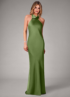 Azazie Velli Bridesmaid Dresses Juniper Mermaid Stretch Satin Dress image4