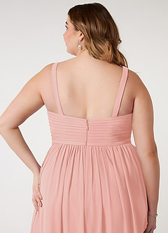 Azazie Chanel Bridesmaid Dresses Rosette A-Line Pleated Chiffon Dress image11