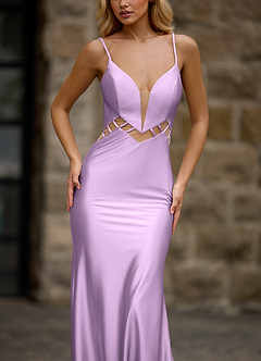 Haloed Púrpura Vestido de fiesta de sirena image3