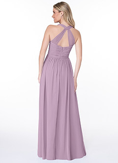 Azazie Jaclyn Brautjungfernkleider A-Linie Plissee Chiffon Kleid Blauregen image2