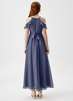 Azazie Chaya Junior Stormy A-Line Off the Shoulder Chiffon Dress image2
