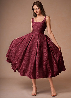 Briac Midi Klänning Vin image5