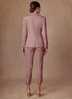 front Kennedy Dusty Rose Structured Stretch Pants Suit