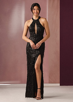 Tammy Black Halter Cut Out Maxi Dress image3