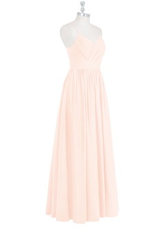 Azazie Cora Bridesmaid Dresses Pearl Pink A-Line Pleated Chiffon Dress image56