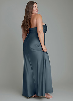 Azazie Saylor Bridesmaid Dresses Twilight Mermaid Strapless Stretch Satin Dress image12