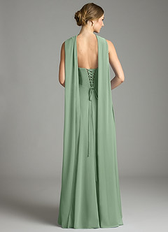 Azazie Ayla Abiti da Damigella Abito A-Line in Chiffon Scollo a Cuore Matcha image9