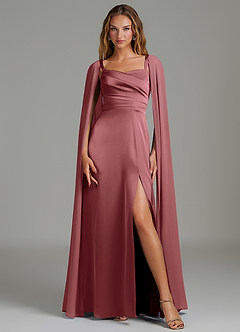 Azazie Niveah Bridesmaid Dresses Amethyst A-Line Strapless Stretch Satin Convertible Dress image3