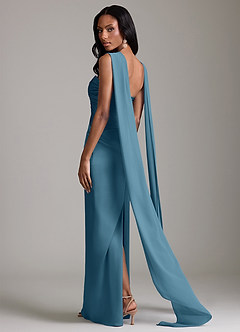 Azazie Sonora Suknie dla druhen Osłona Bez ramiączek Satyna elastyczna Do ziemi Sukienka image2