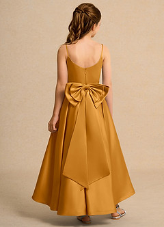 Azazie Sweets Junior Formal Flower Girl Klänningar Klä A-Line i Matt satäng Plisserad image2