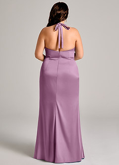 Azazie Valerie Suknie dla druhen Syrena Pofałdowany Satyna elastyczna Do ziemi Sukienka image12