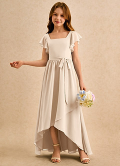 Azazie Milly Girls Formal Flower Girl Klänningar Klä A-Line i Chiffong Plisserad image4