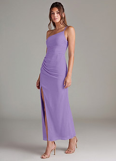 Azazie Eren Bridesmaid Dresses Tahiti Mermaid One Shoulder Chiffon Dress image5