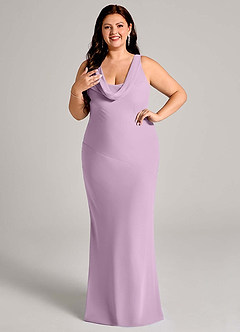 Azazie Rylina Bridesmaid Dresses Wisteria Mermaid Pleated Chiffon Dress image10