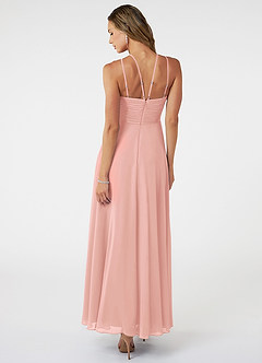 Azazie Melinda Final Sale Agave A-Line Pleated Chiffon Dress image2