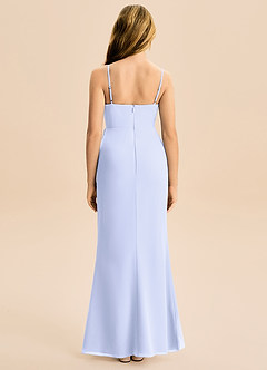 Azazie Buzzy Junior Lavender Sheath Pleated Chiffon Dress image5