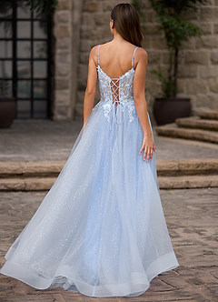 Finesse Blue A-line Prom Dress image2