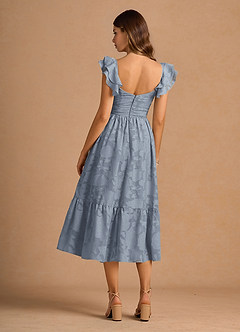 Thalia Powder Blue Midi Dress image2