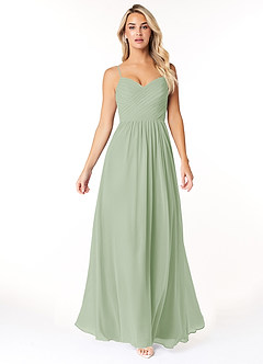 Azazie Lisbon Bridesmaid Dresses Dusty Sage A-Line Sweetheart Neckline Chiffon Dress image5