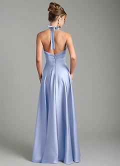Azazie Tenaya Robes de demoiselle d'honneur Robe Trapèze en Satin extensible Décolleté en cœur Eis image7