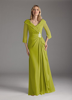 Azazie Jaycee Abiti per la Madre della Sposa Abito A-Line in Chiffon Citronella image5