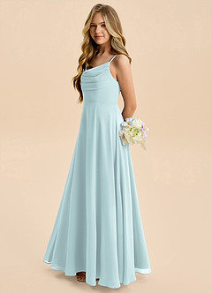 Azazie Gia Junior Mist A-Line Pleated Chiffon Dress image1
