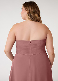 Azazie Arabella Allure Bridesmaid Dresses Desert Rose A-Line Sweetheart Neckline Chiffon Convertible Dress image14