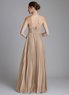 Azazie Mariana Bridesmaid Dresses Taupe A-Line Strapless Chiffon Dress image7
