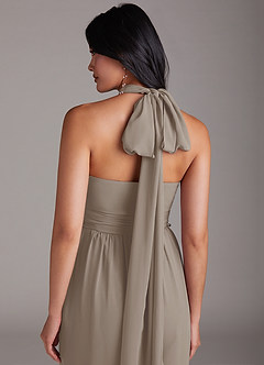 Azazie Lamara Brautjungfernkleider Wandelbar Schulterfrei Chiffon Overall/Jumpsuit Taupe image10