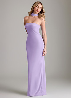 Azazie Lusinda Bridesmaid Dresses Lilac Mermaid Off the Shoulder Chiffon Convertible Dress image7