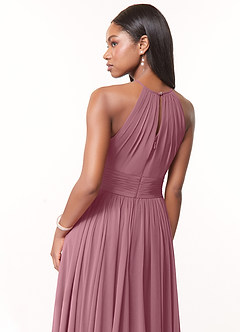 Azazie Cherish Bridesmaid Dresses Vintage Mauve A-Line Pleated Chiffon Dress image5