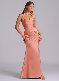 Azazie Destiny Suknie dla druhen Syrena Dekolt w kształcie serca Satyna elastyczna Do ziemi Sukienka image3