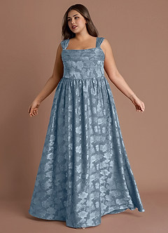 Hazel Dusty Blue Pleated Maxi Dress image13