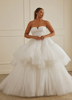 Christian Siriano Bridal for Azazie 2007 Wedding Dresses Diamond White Ball-Gown Sequins Tulle Dress image13