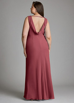 Azazie Kieryn Bridesmaid Dresses Merlot Mermaid Pleated Chiffon Dress image8