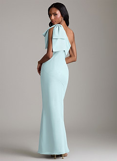 Azazie Yuanna Bridesmaid Dresses Mist Mermaid One Shoulder Chiffon Dress image2