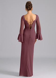 Azazie Leone Bridesmaid Dresses Sangria Mermaid Corset Chiffon Dress image6