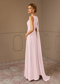 Azazie Joules Mother of the Bride Dresses Blushing Pink A-Line Sequins Chiffon Dress image5