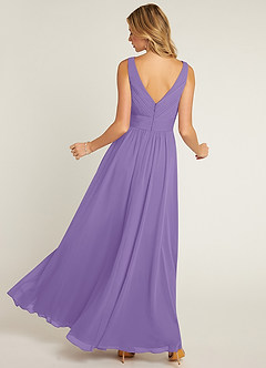 Azazie Pierrette Bridesmaid Dresses Tahiti A-Line Pleated Chiffon Dress image2