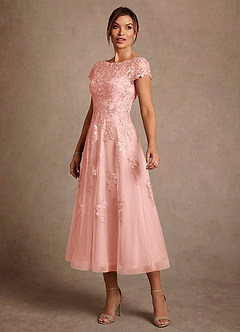 Azazie Jolanda Klänningar till brudens mor Klä A-Line i Spets Rosett image4