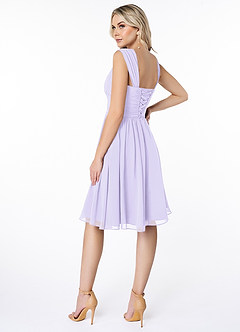 Azazie Angie Bridesmaid Dresses Lilac A-Line Corset Chiffon Dress image5