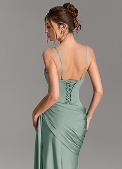 Azazie Zorah At-home Try On Dresses Lemon Sorbet Mermaid Corset Stretch Satin Convertible Dress image2