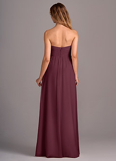 Azazie Joni Bridesmaid Dresses Cabernet A-Line Strapless Chiffon Convertible Dress image5