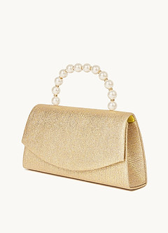 front Glitter And Pearls Handbag