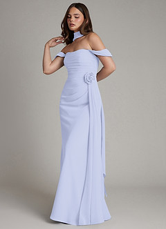 Azazie Ezria Jurken voor bruidsmeisjes Jurk van Chiffon met A-Lijn Off the Shoulder Lavendel image11