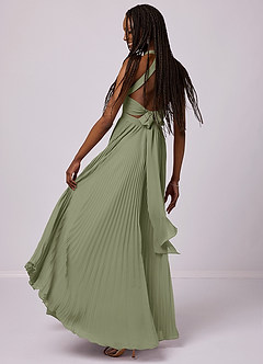 Barbie ♥ Azazie Bridesmaid Dresses Pistachio A-Line Pleated Chiffon Dress image4