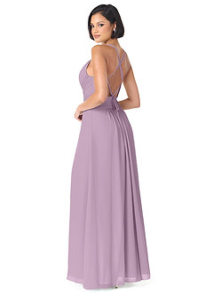 Azazie Farren Bridesmaid Dresses Wisteria A-Line Pleated Chiffon Convertible Dress image5